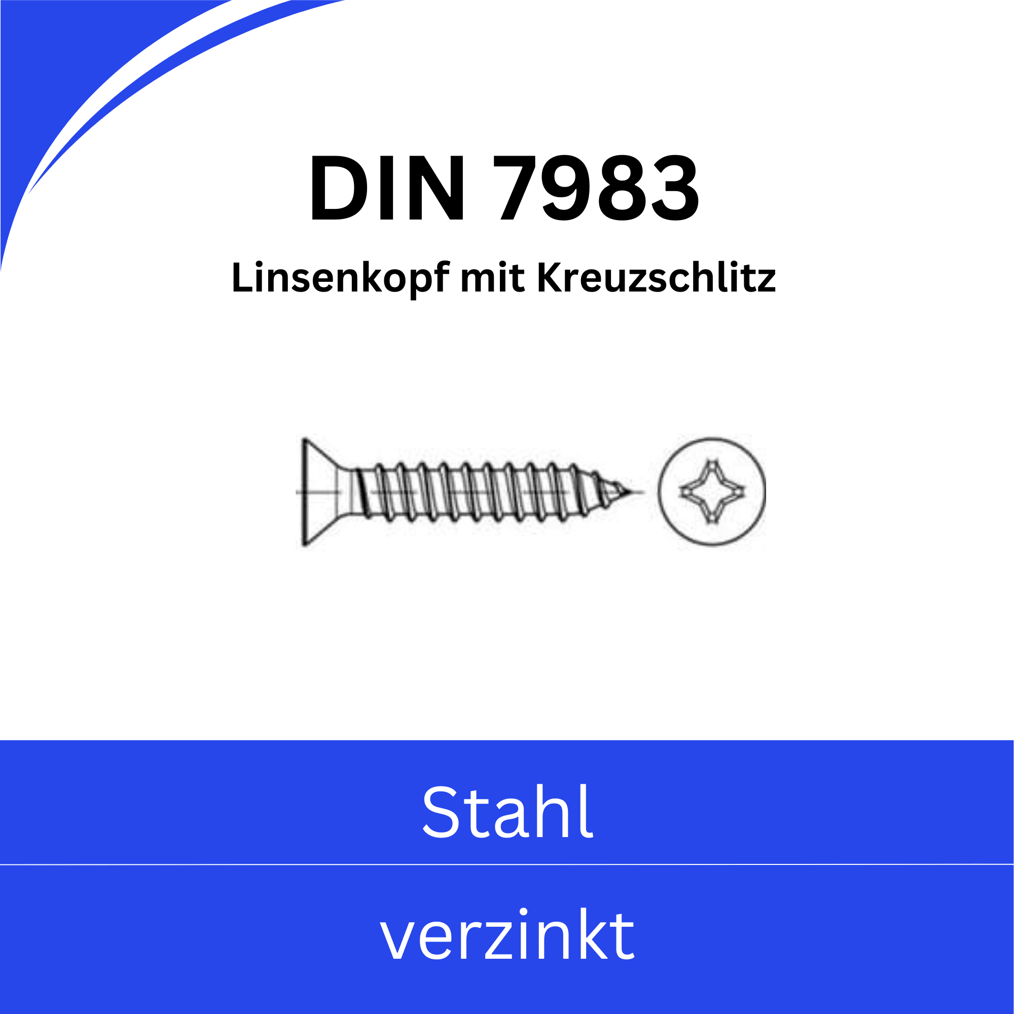 Bild von ➤ Kategorie: DIN 7983 Stahl verzinkt